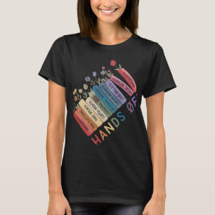 Camiseta Flor de libros contra Trump la seguridad social se