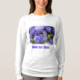 Camiseta Flor de Lilac floral Salven nuestras abejas