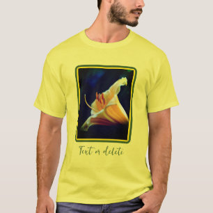 Camiseta Flor De Lirio Amarillo Intenso Personalizada