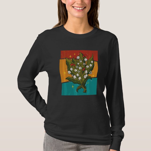 Camiseta Flor de lirio vintage (Anverso)