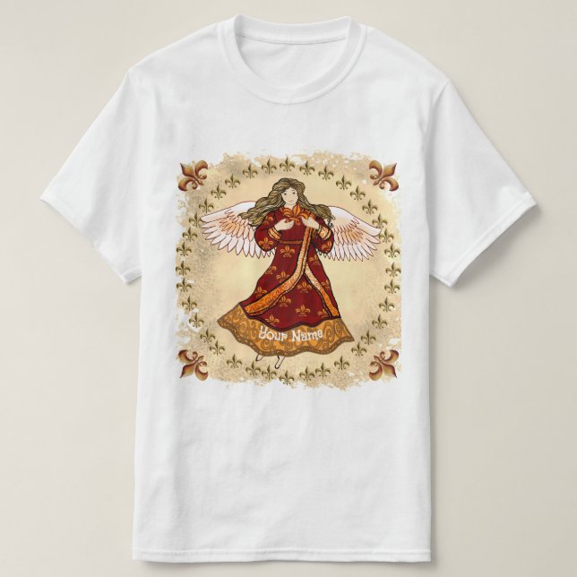 Camiseta Flor de lis ángel  (Diseño del anverso)