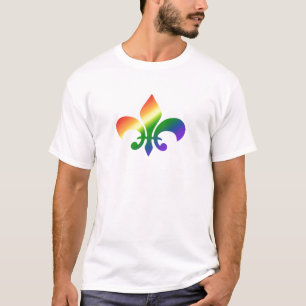 Camiseta Flor de lis de la pendiente del arco iris