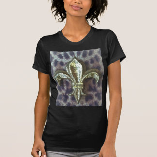 CAMISETA FLOR DE LIS EN ESTAMPADO LEOPARDO