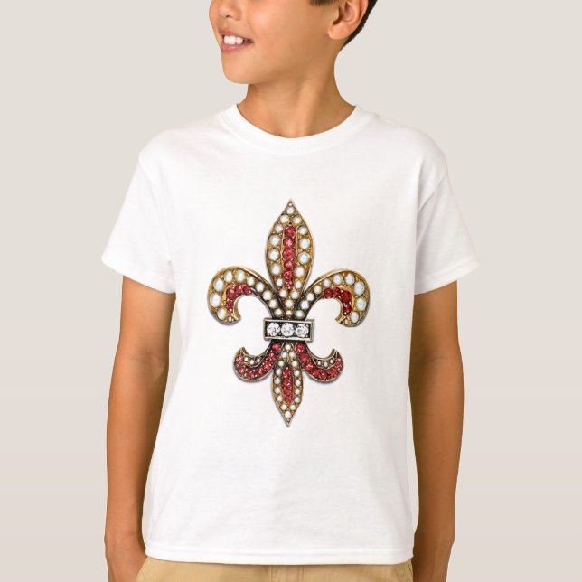 Camiseta Flor De Lis Fleur De Lis Jewel nuevas orleans (Anverso)