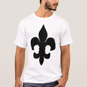 Camiseta Flor de lis negra estupenda