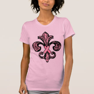 Camiseta Flor de lis rosada de la cinta