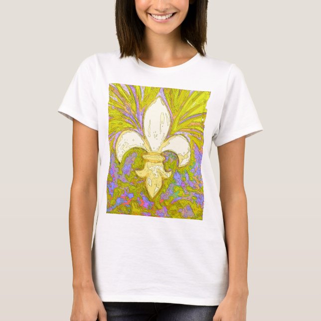 Camiseta Flor de lis salvaje de New Orleans (Anverso)