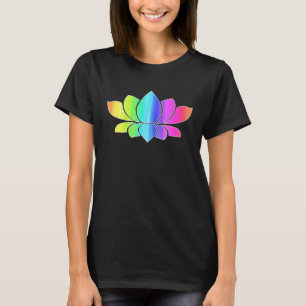 Camiseta Flor de Loto Arcoíris Yoga Namaste Meditación Muje