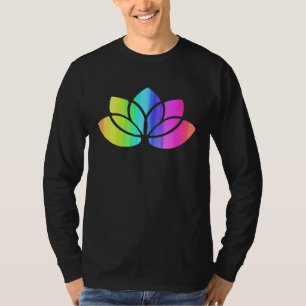 Camiseta Flor de Loto Arcoíris Yoga Namaste Meditación Muje
