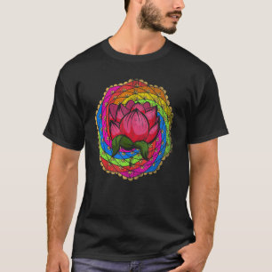 Camiseta Flor de Loto Floración Boho Espiritual Mandala Yog