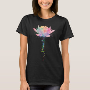 Camiseta Flor de Loto Namaste Yoga Acuarela Meditación Ze