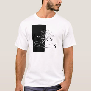 Camiseta Flor de Loto Negra Blanca Yin Yang