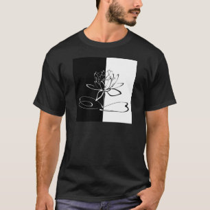 Camiseta Flor de Loto Negra Blanca Yin Yang