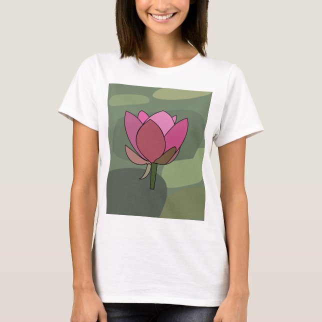 Camiseta Flor de Loto Rosa (Anverso)