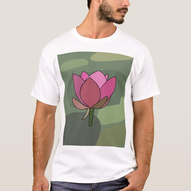 Camiseta Flor de Loto Rosa (Anverso)