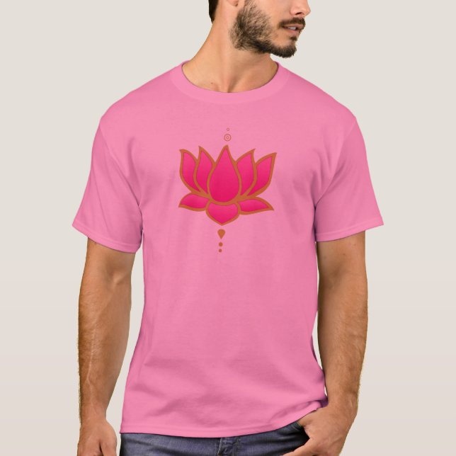 Camiseta Flor de Lotus rosada (Anverso)