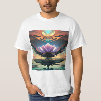 Camiseta flor de lotus roxa
