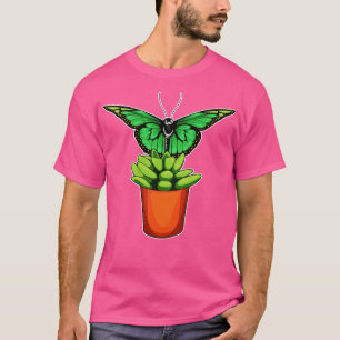 Camiseta Flor de maceta de mariposa