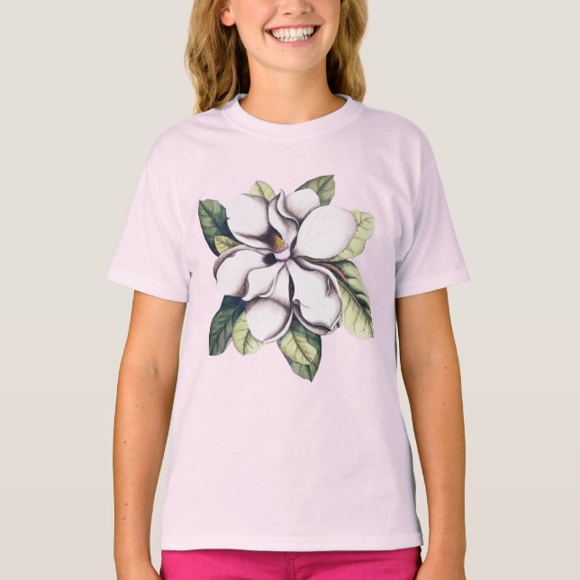 Camiseta Flor de Magnolia (Anverso)