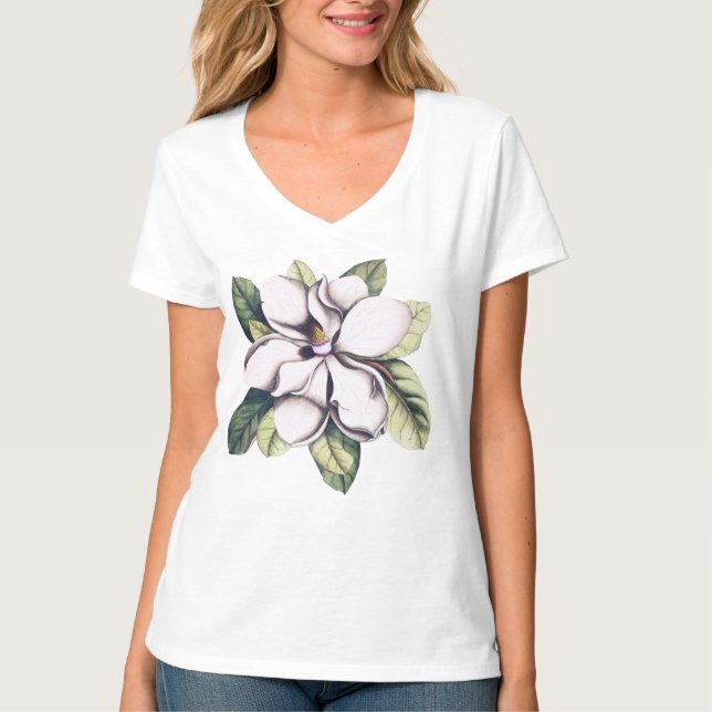 Camiseta Flor de Magnolia (Anverso)