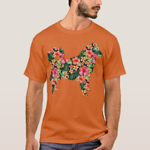 Camiseta Flor de Malamute de Alaska para hombres Chicas mas