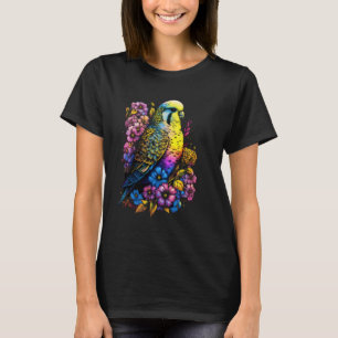 Camiseta Flor de mamá periquito Budgie loro pájaro madre