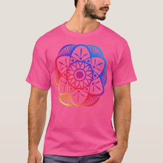 Camiseta Flor de Mandala colorida
