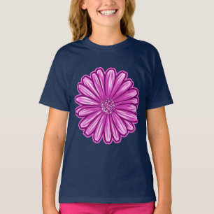 Camiseta Flor de margarita africana, Ilustracion realista