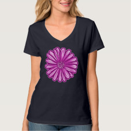Camiseta Flor de margarita africana, Ilustracion realista