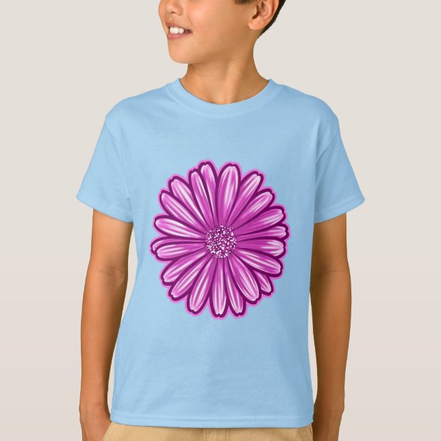 Camiseta Flor de margarita africana, Ilustracion realista (Anverso)