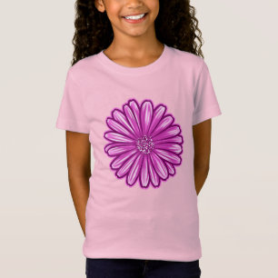 Camiseta Flor de margarita africana, Ilustracion realista