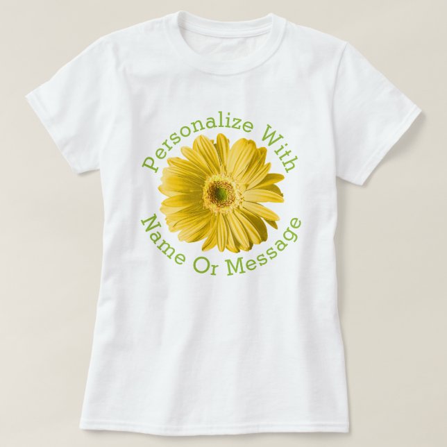 Camiseta Flor de margarita amarilla (Diseño del anverso)