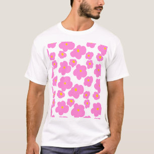 Camiseta Flor de margarita amarilla rosa patrón moderno ele