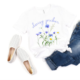 Camiseta Flor de margarita Daisy Boho Floral femenina