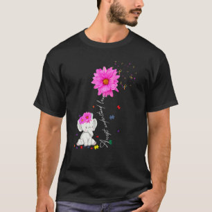 Camiseta Flor de margarita elefante de concienciación sobre