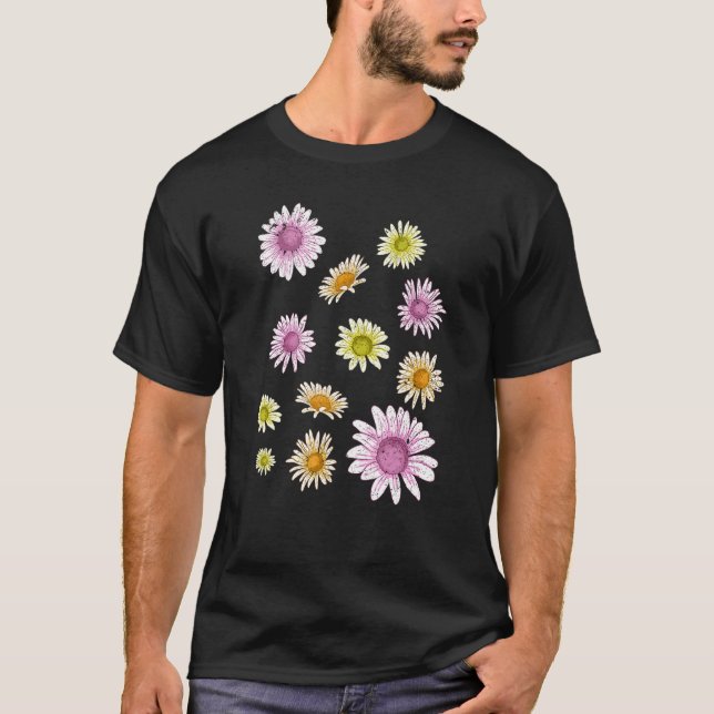Camiseta Flor de margarita florece en el jardín botánico na (Anverso)