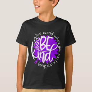 Camiseta Flor de margarita sé amable Morado de la concienci