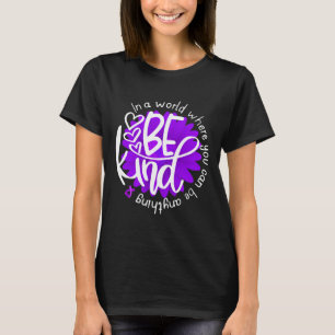 Camiseta Flor de margarita sé amable Morado de la concienci
