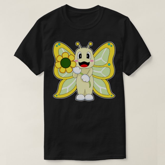 Camiseta Flor de mariposa (Diseño del anverso)