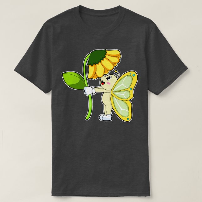 Camiseta Flor de mariposa (Diseño del anverso)