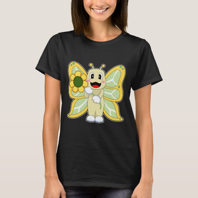 Camiseta Flor de mariposa (Anverso)