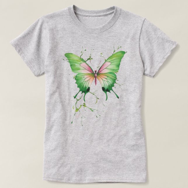 Camiseta "Flor de mariposa: Eleva tu té con gracia (Diseño del anverso)