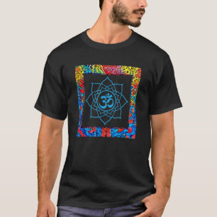 Camiseta Flor de meditación Om Mandala Geometry Gaia Yoga M