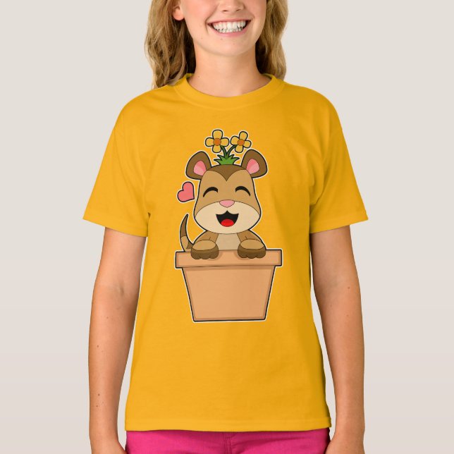 Camiseta Flor de Meerkat (Anverso)