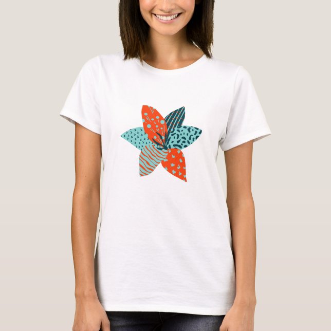 Camiseta Flor de mosaico (Anverso)