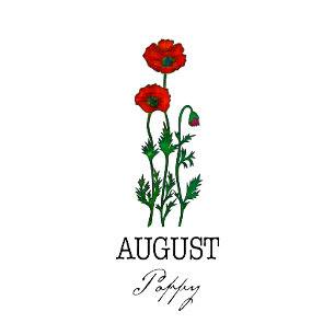 Camiseta Flor de Nacimiento Agosto Poppy