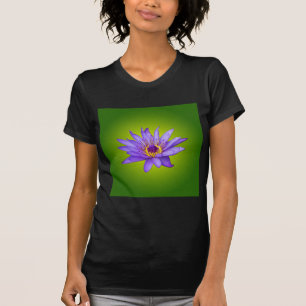 Camiseta Flor de Nenúfar Estanque Acuático Púrpura Flor de 