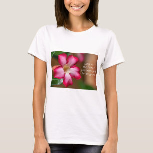 Camiseta Flor de Obesum Adenium rosa (también conocida como