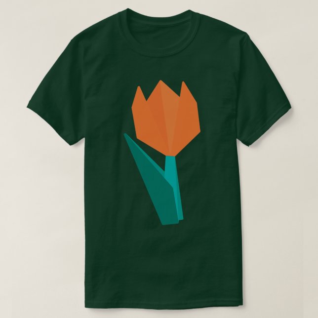 Camiseta Flor de origami (Diseño del anverso)
