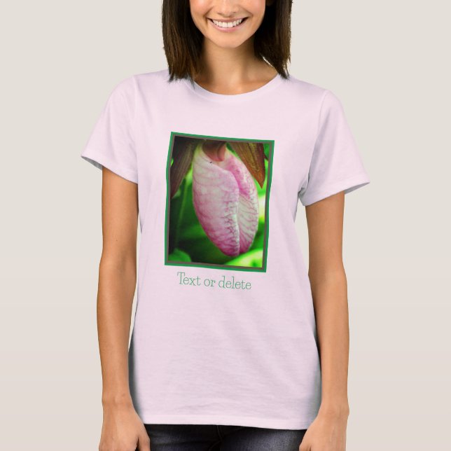 Camiseta Flor de orquídea rosa pálido personalizada Lady Sl (Anverso)